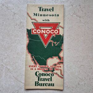 Vintage Conoco Road Map--Minnesota